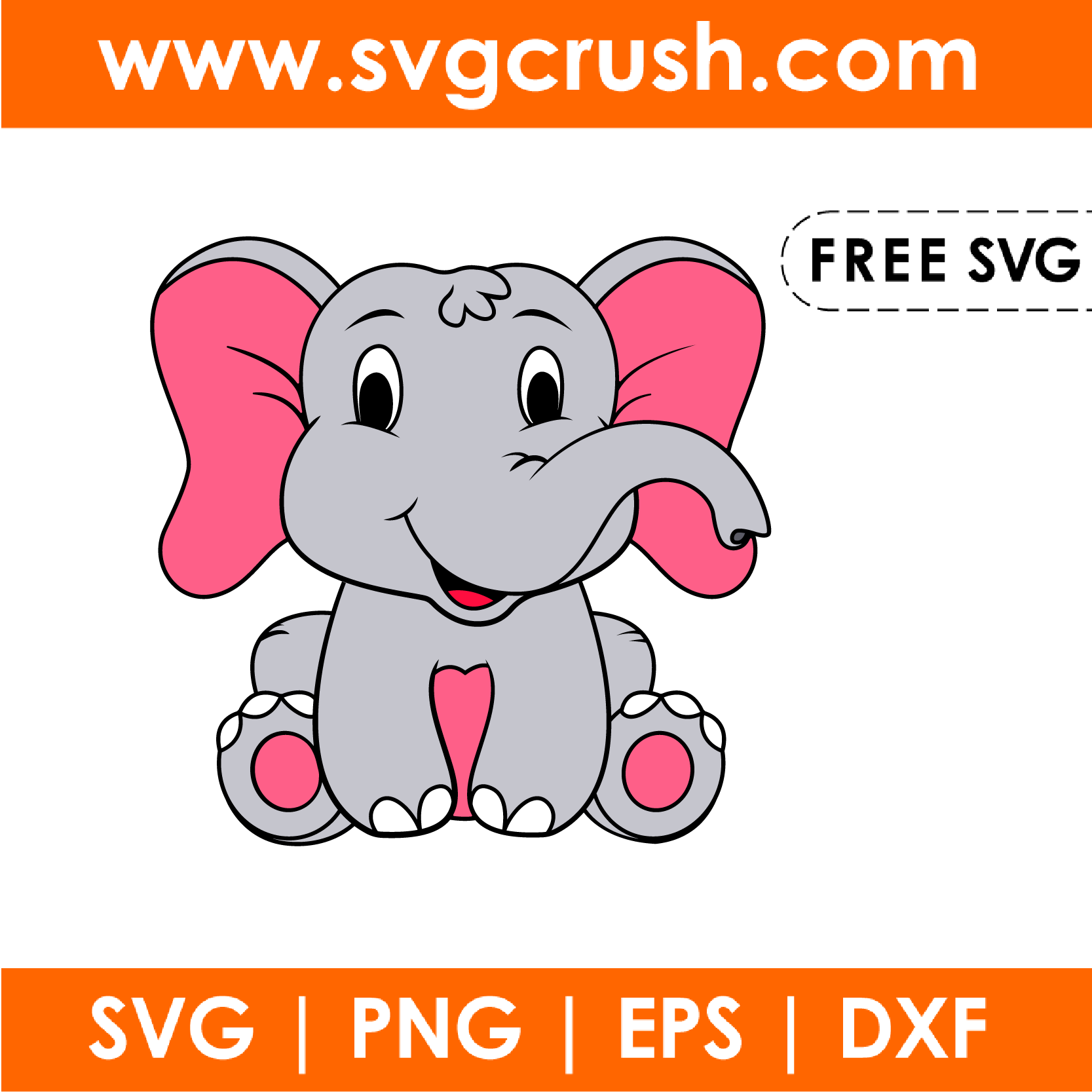 free baby-elephant-001 svg