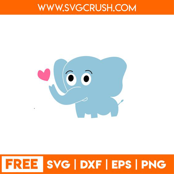 free cute-elephant-001 svg