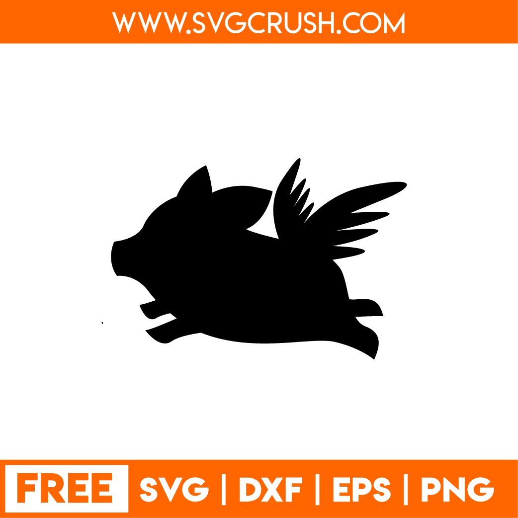 free flying-pig-001 svg