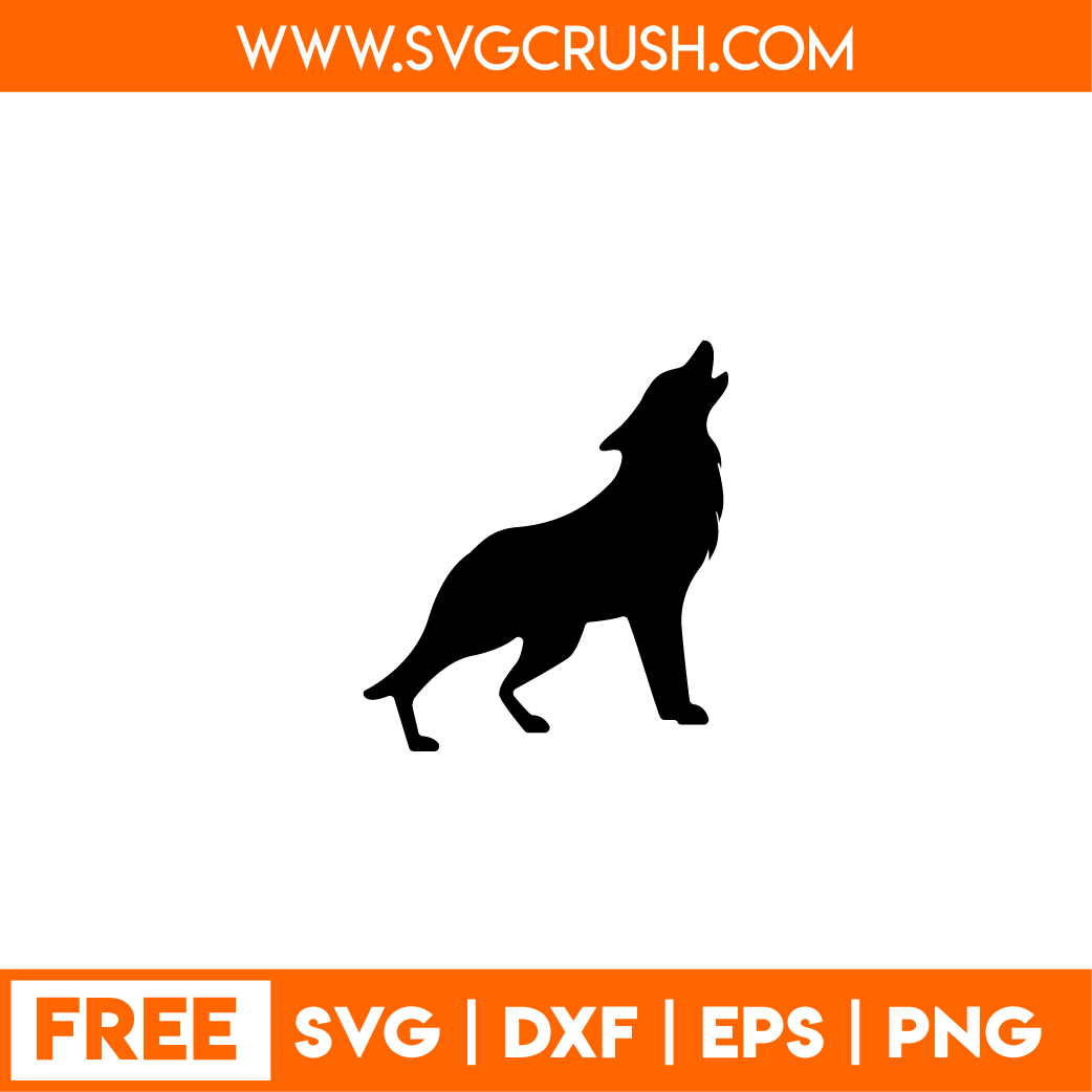 free howling-wolf-001 svg