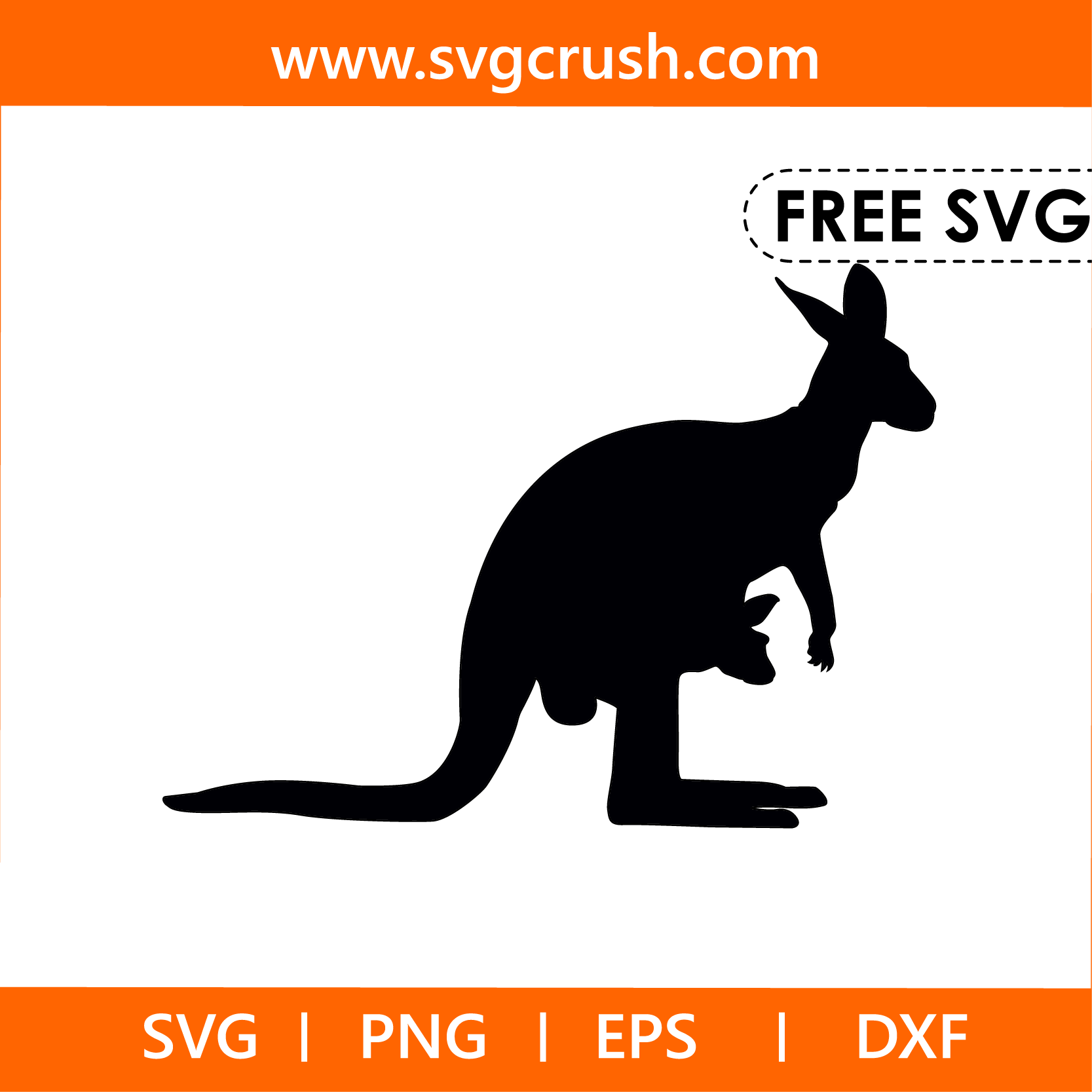 free kangaroo-001 svg