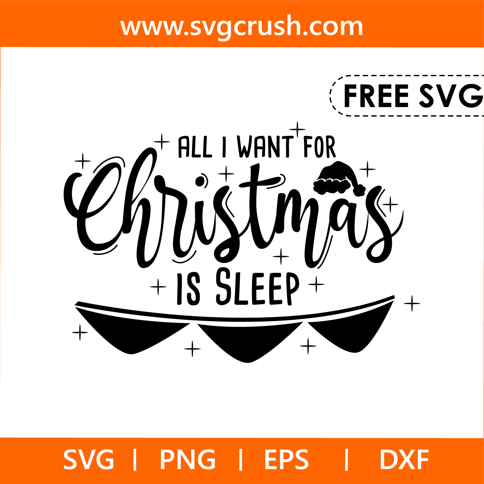 free all-i-want-for-chirstmas-is-sleep-004 svg