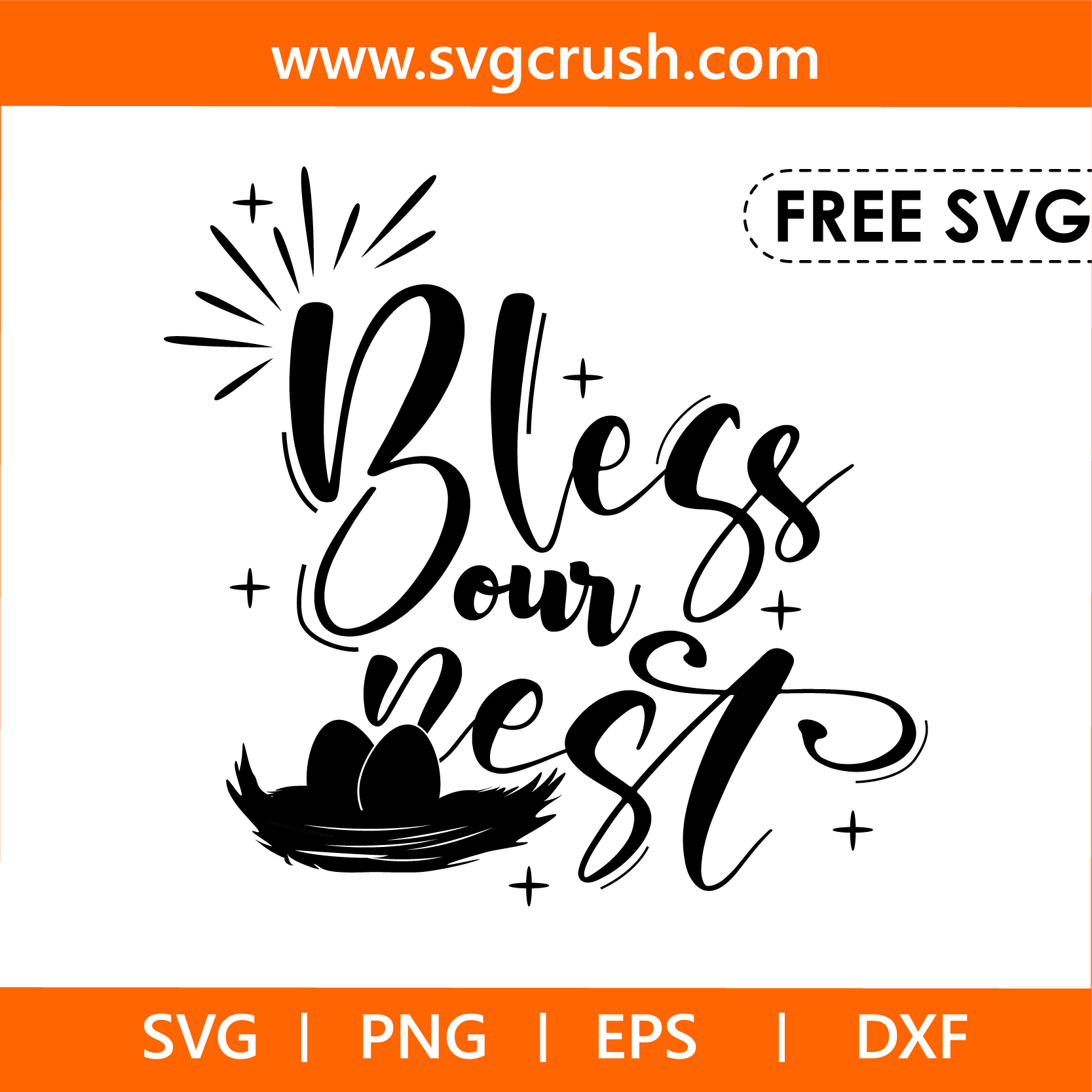 free bless-our-nest-004 svg