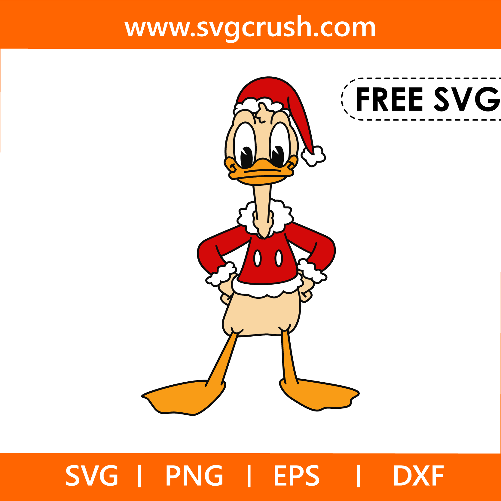 free christmas-donald-duck-010 svg