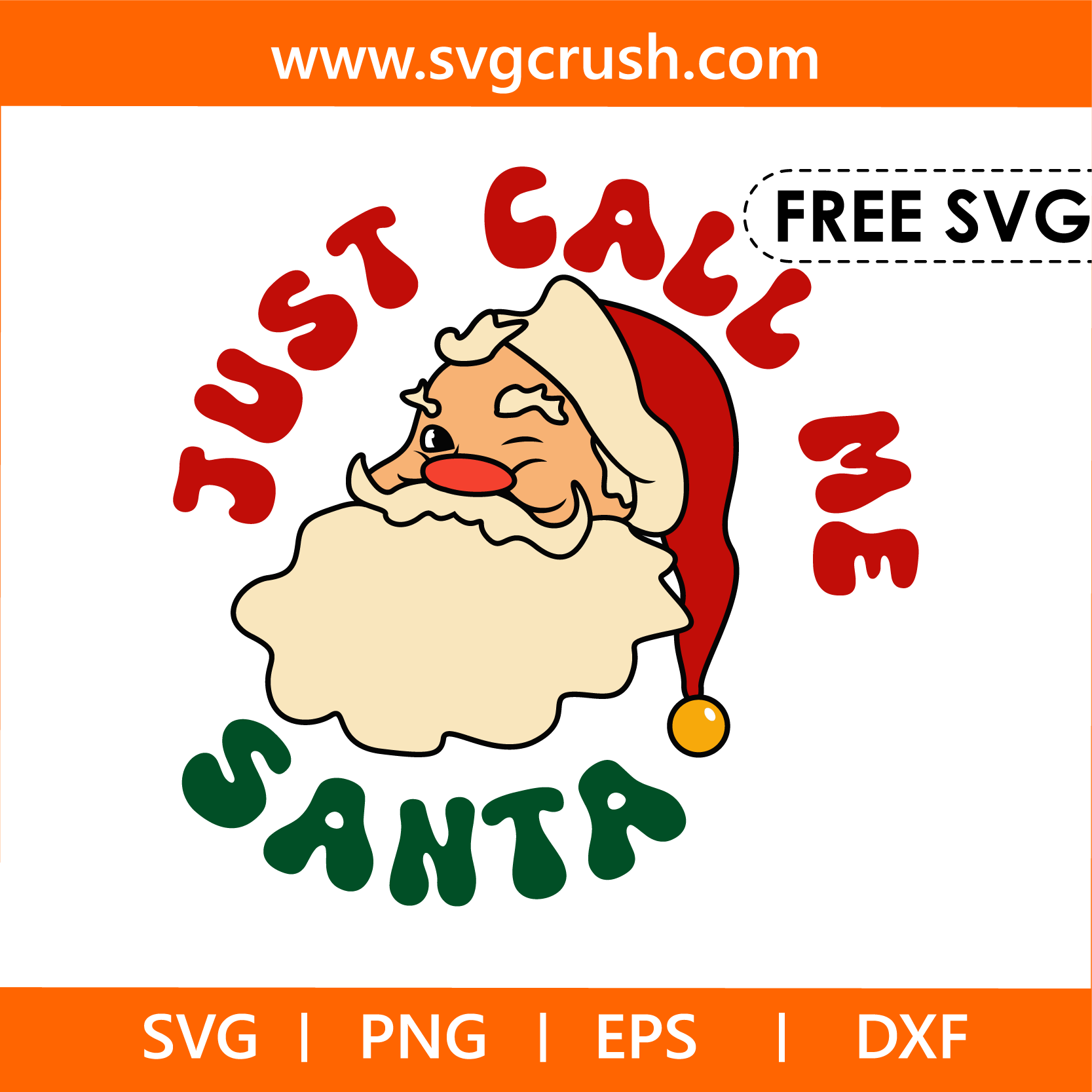 free just-call-me-santa-005 svg
