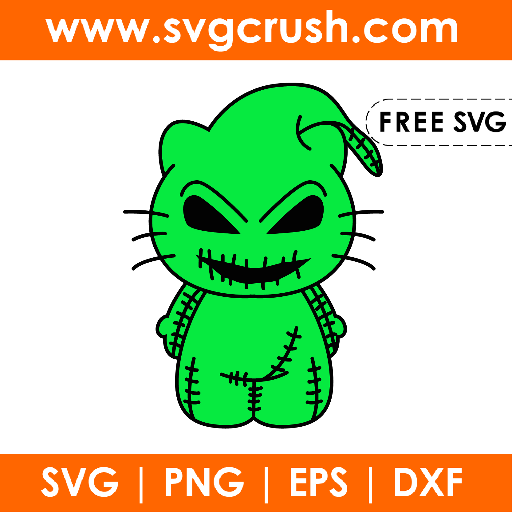 free oogie-nightmare-before-christmas-hello-kitty-001 svg