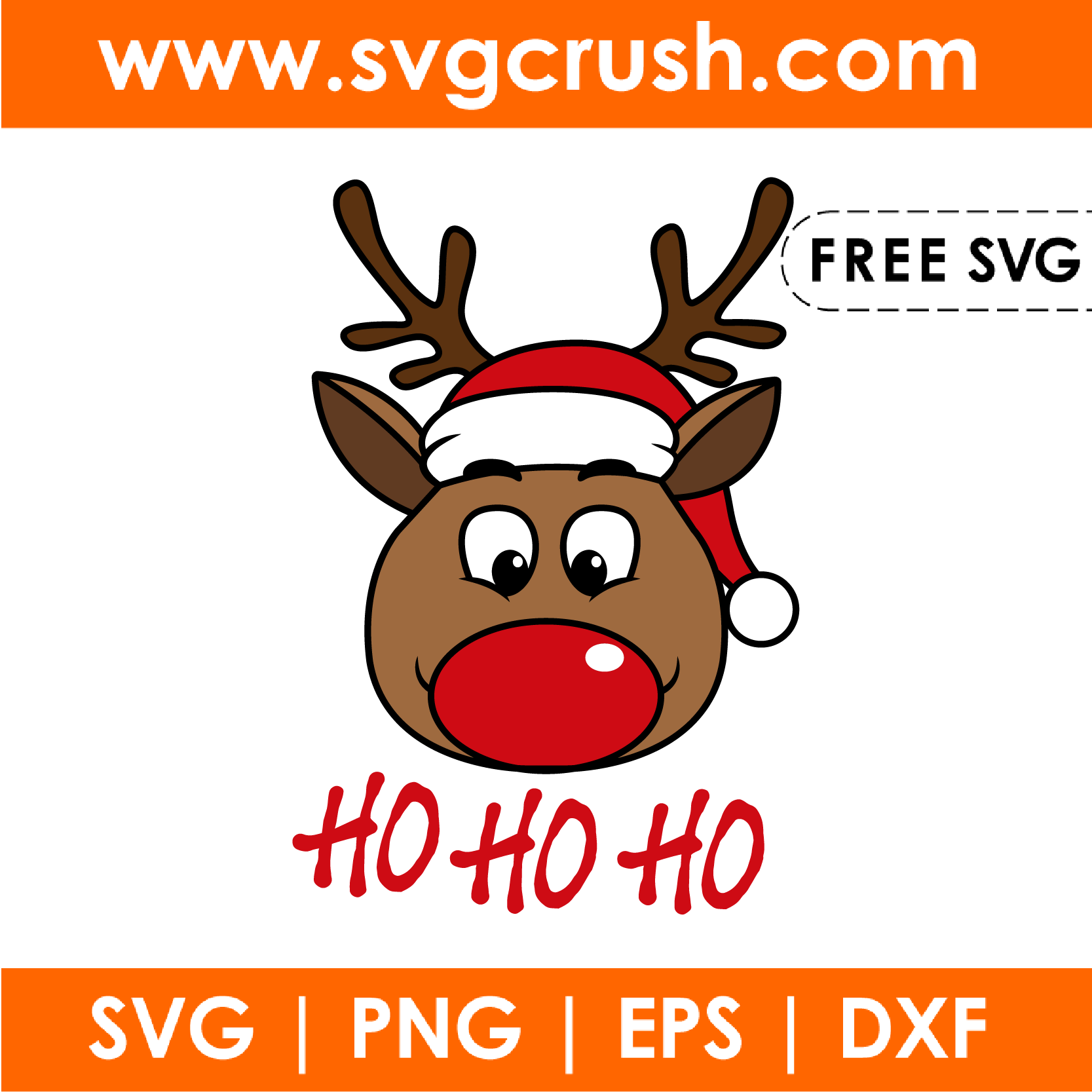 free reindeer-ho-ho-ho-008 svg