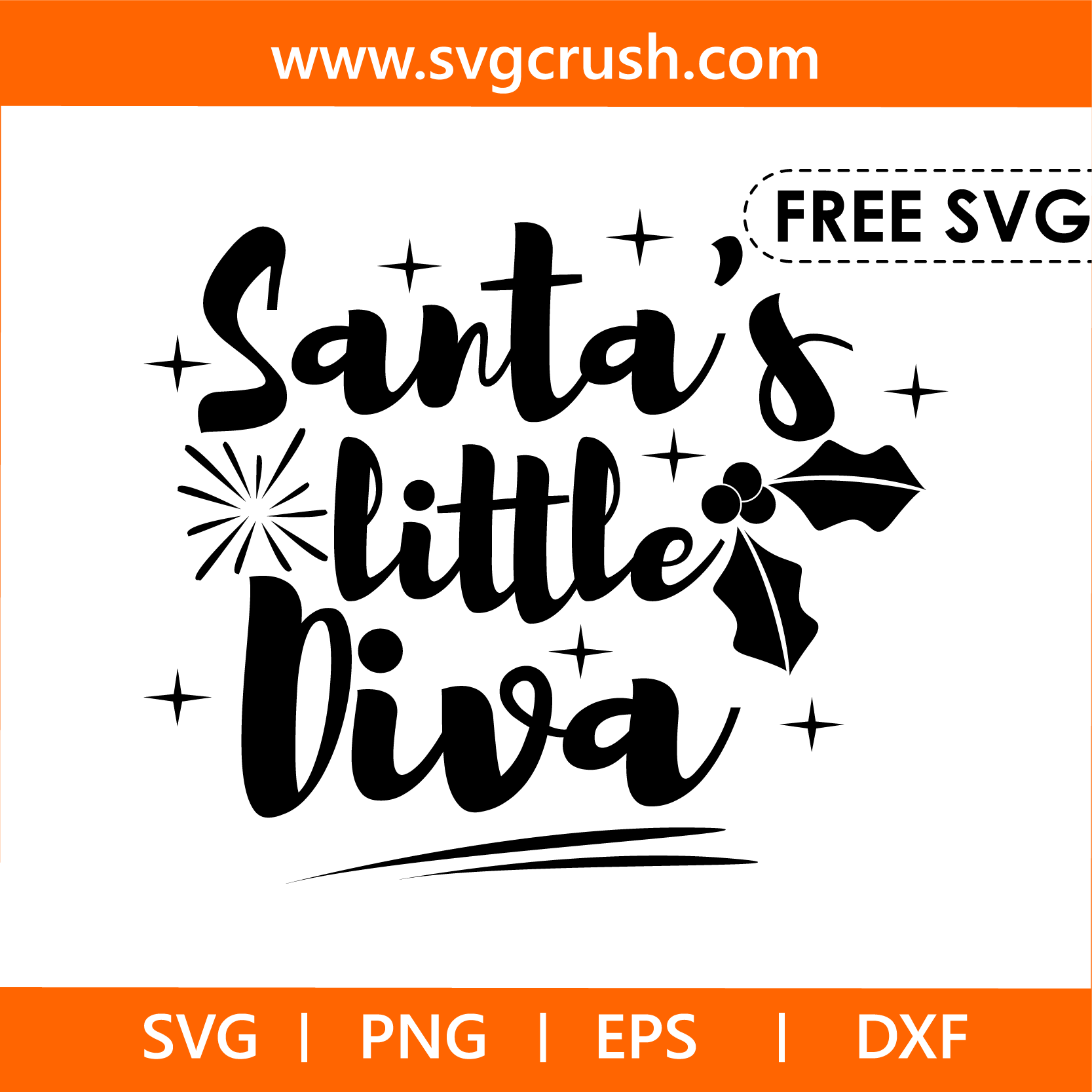 free santas-little-diva-004 svg