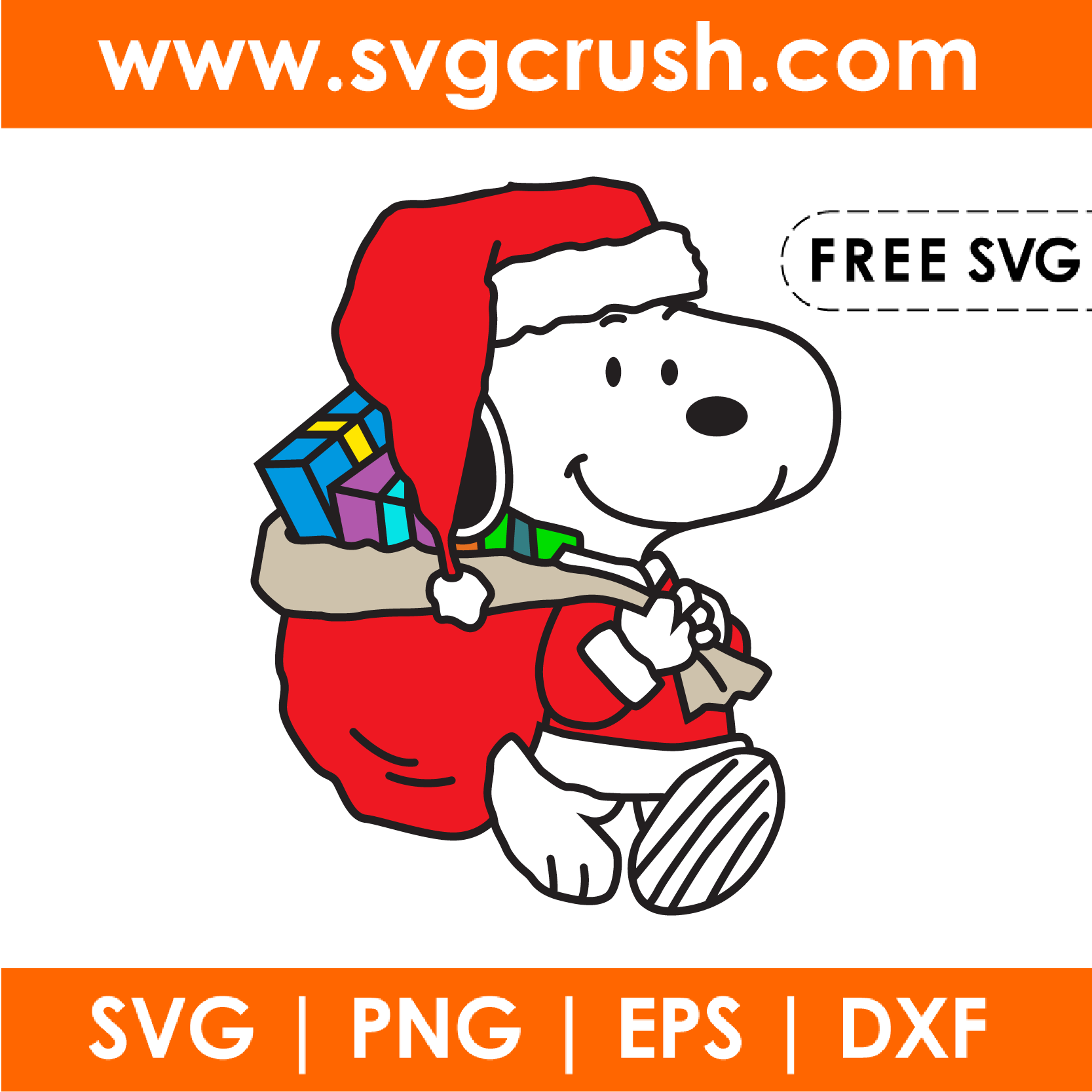 free snoopy-christmas-001 svg