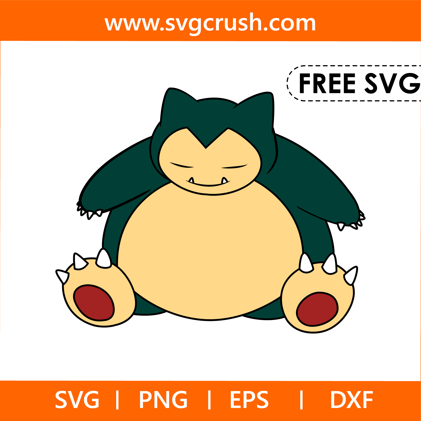 free snorlax-pokemon-005 svg