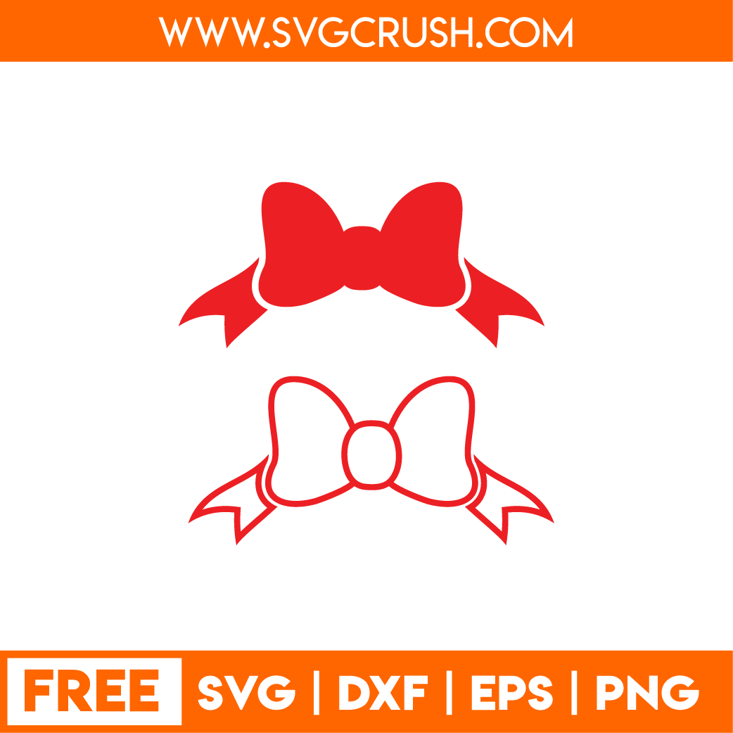 free minnie-mouse-bow-001 svg