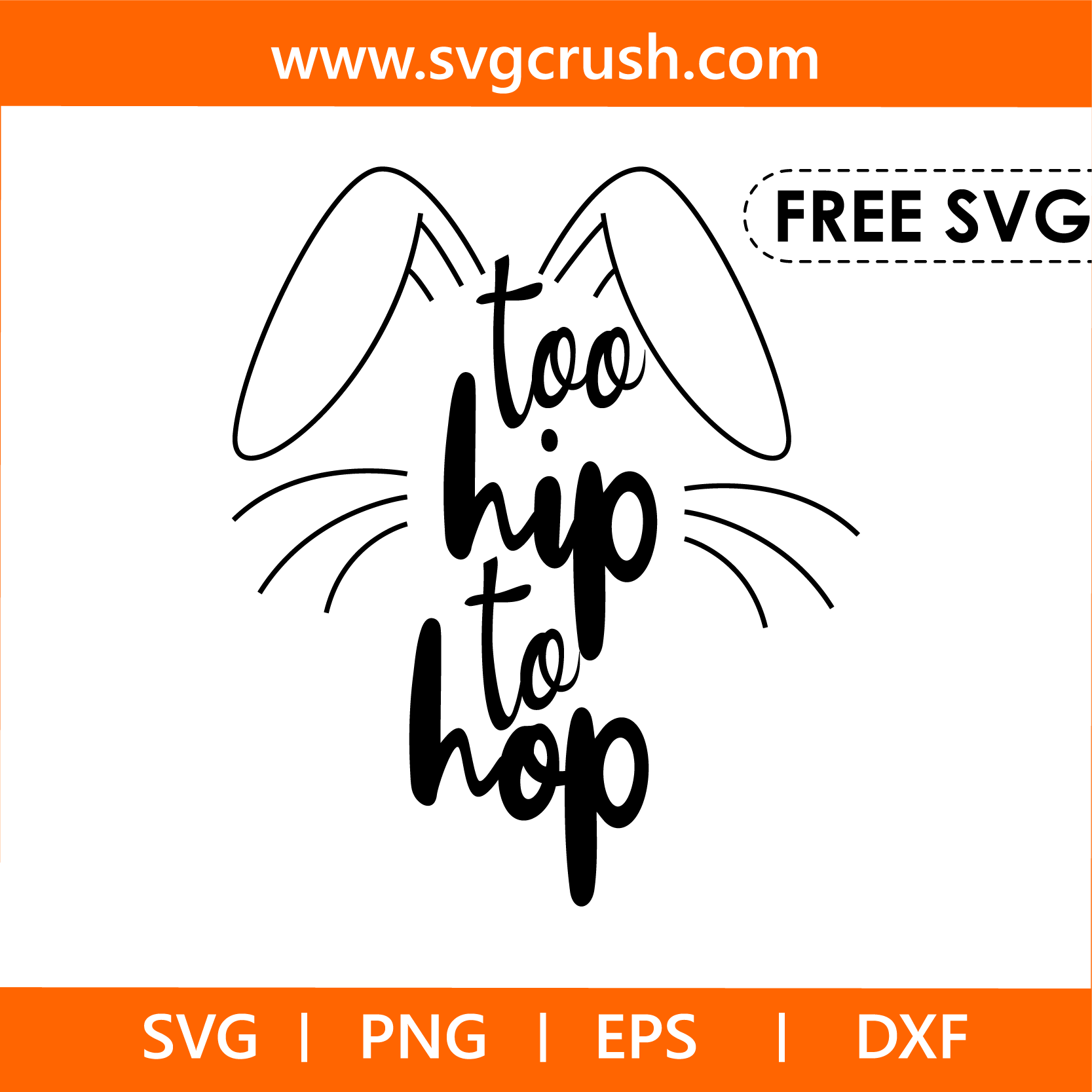 free too-hip-to-hop-004 svg