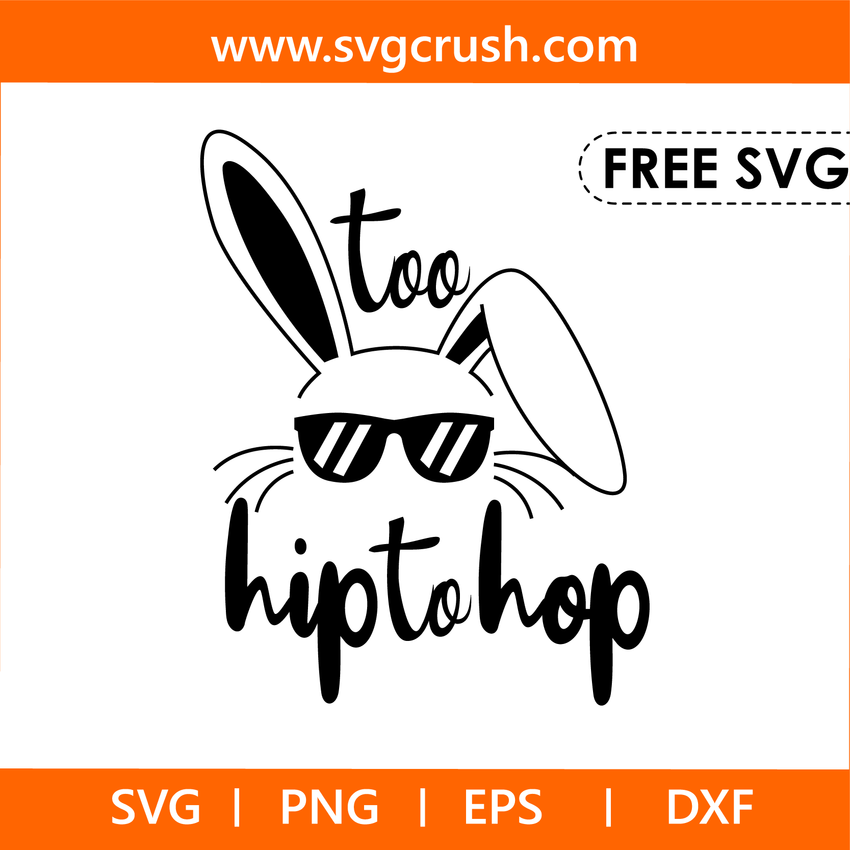 free too-hip-to-hop-005 svg