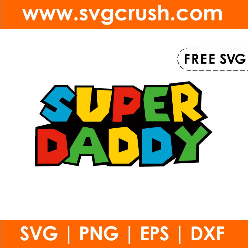 free super-daddy-003 svg