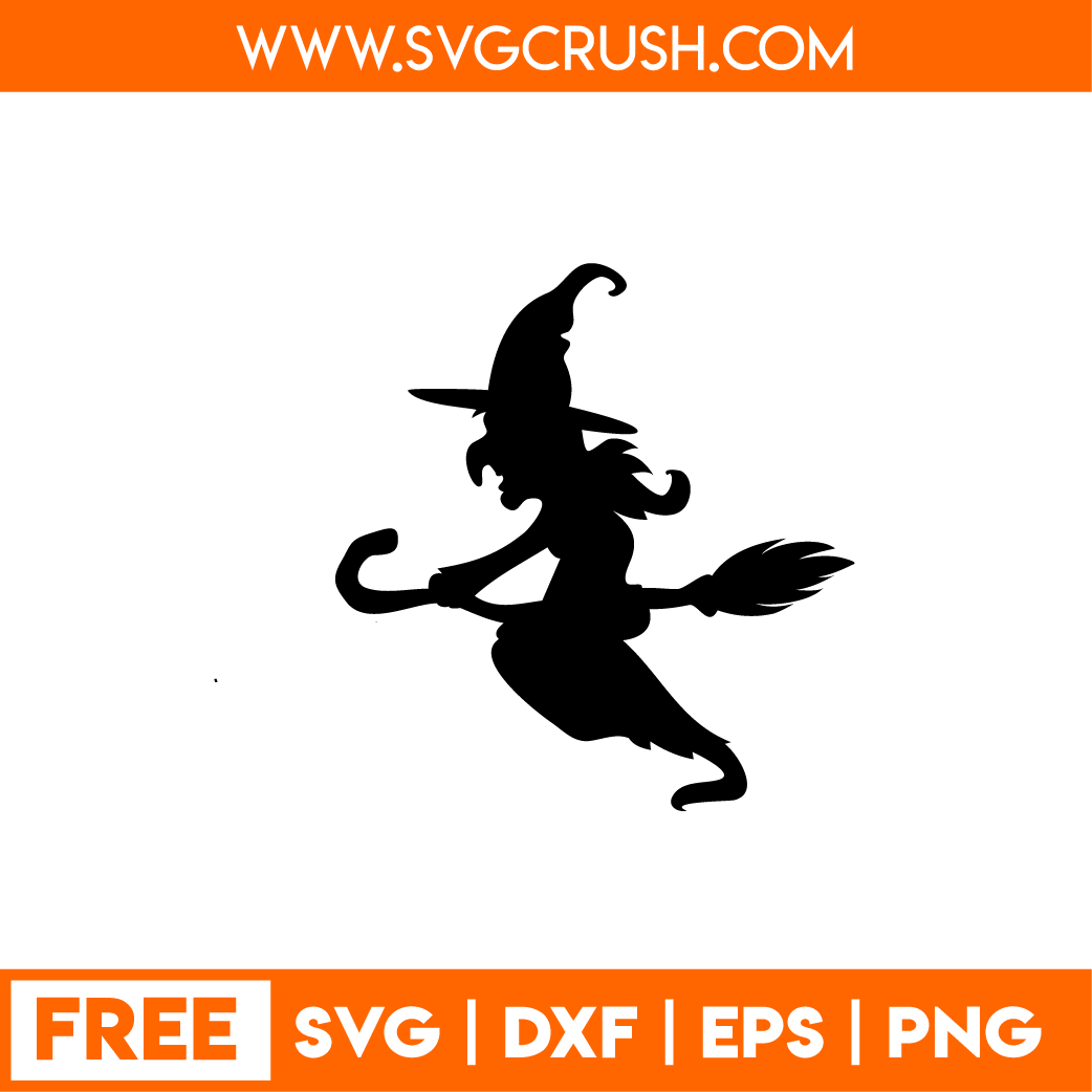 free flying-witch-001 svg