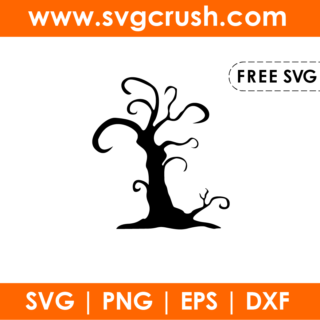 free halloween-tree-001 svg