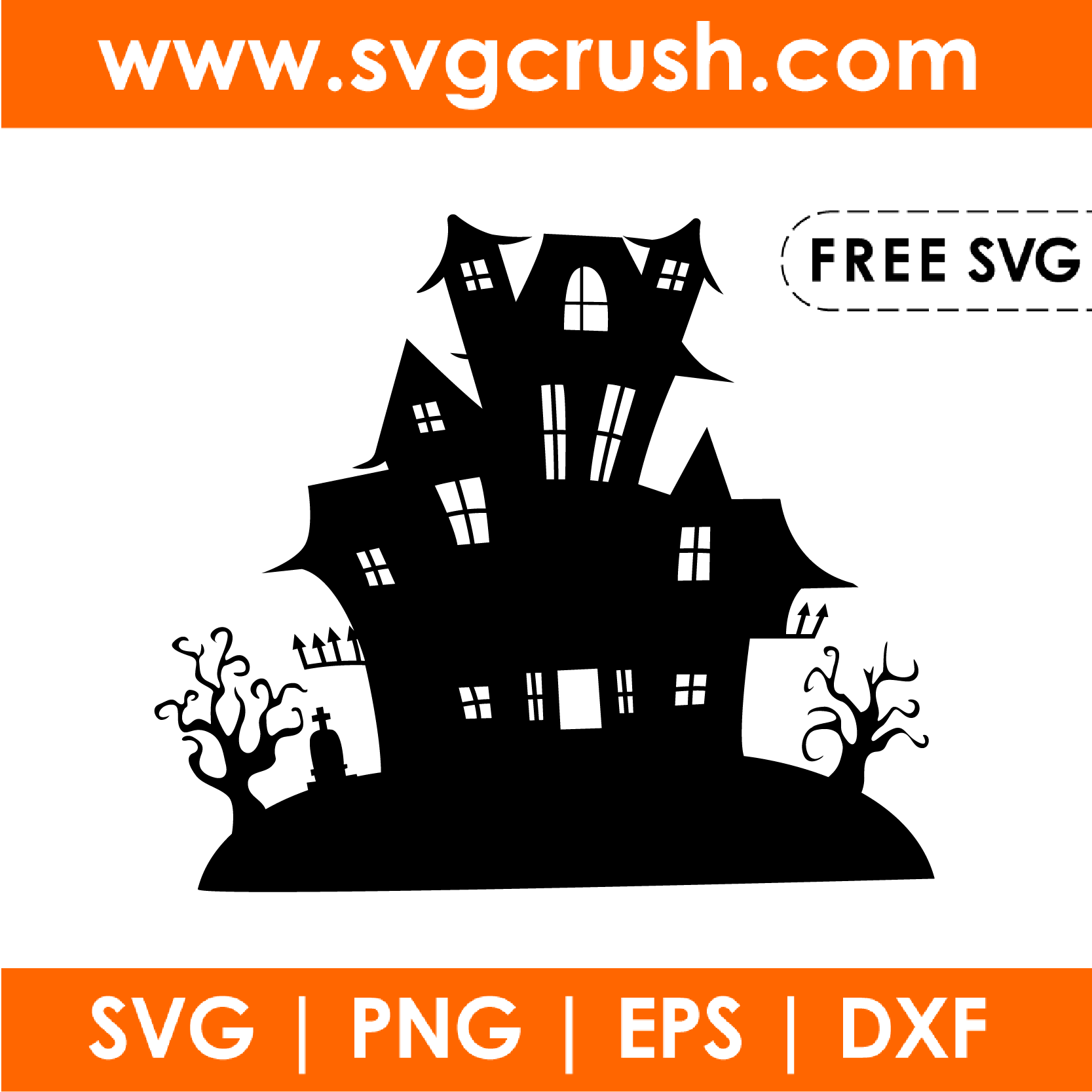 free haunted-house-001 svg