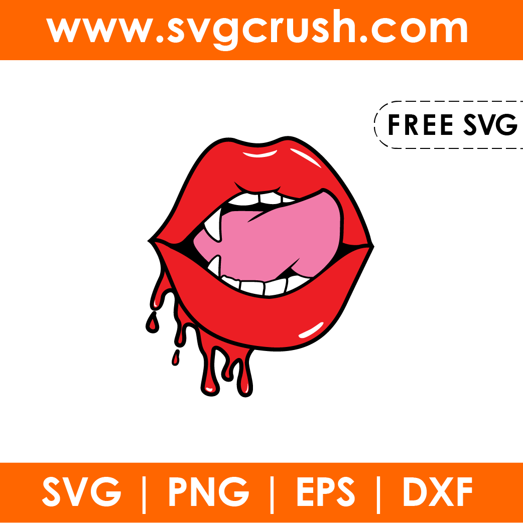 free horror-lips-003 svg