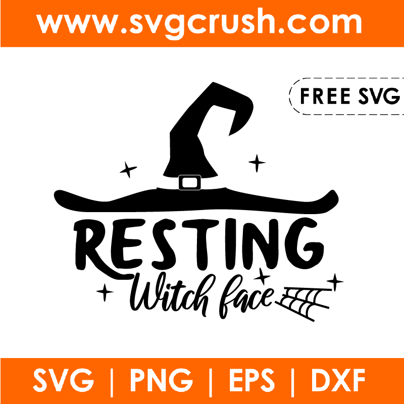 free resting-witch-face-001 svg