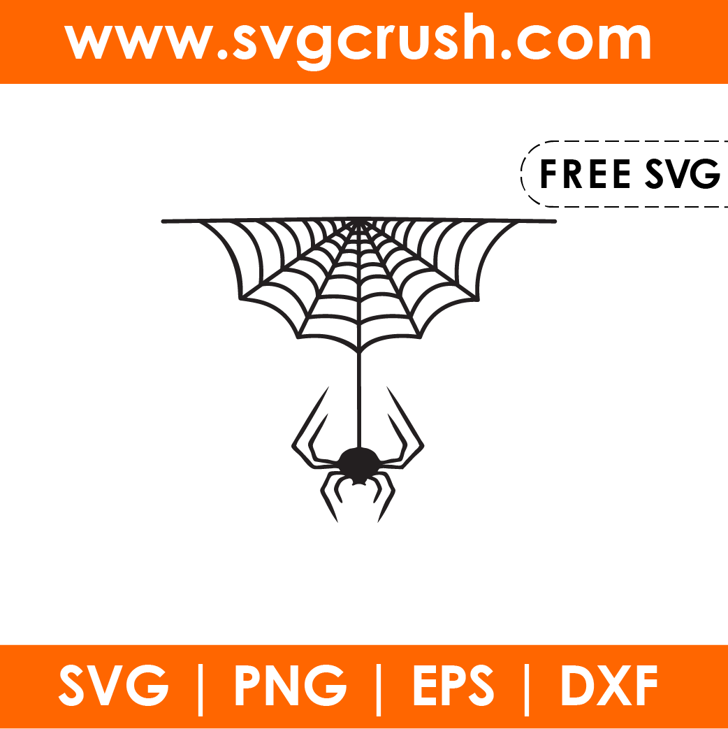 free spider-in-web-001 svg