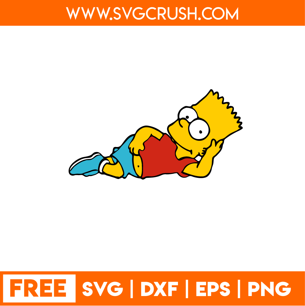 Bart Simpson Svg Layered The Simpsons Vector Artwork Cricut Cut File