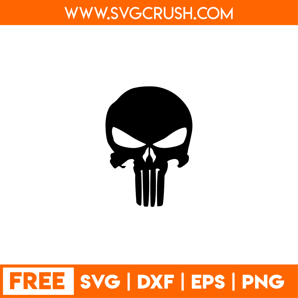 free Punisher-skull-logo-001 svg