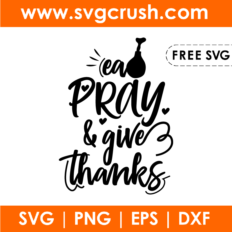 free eat-pray-and-give-thanks-001 svg