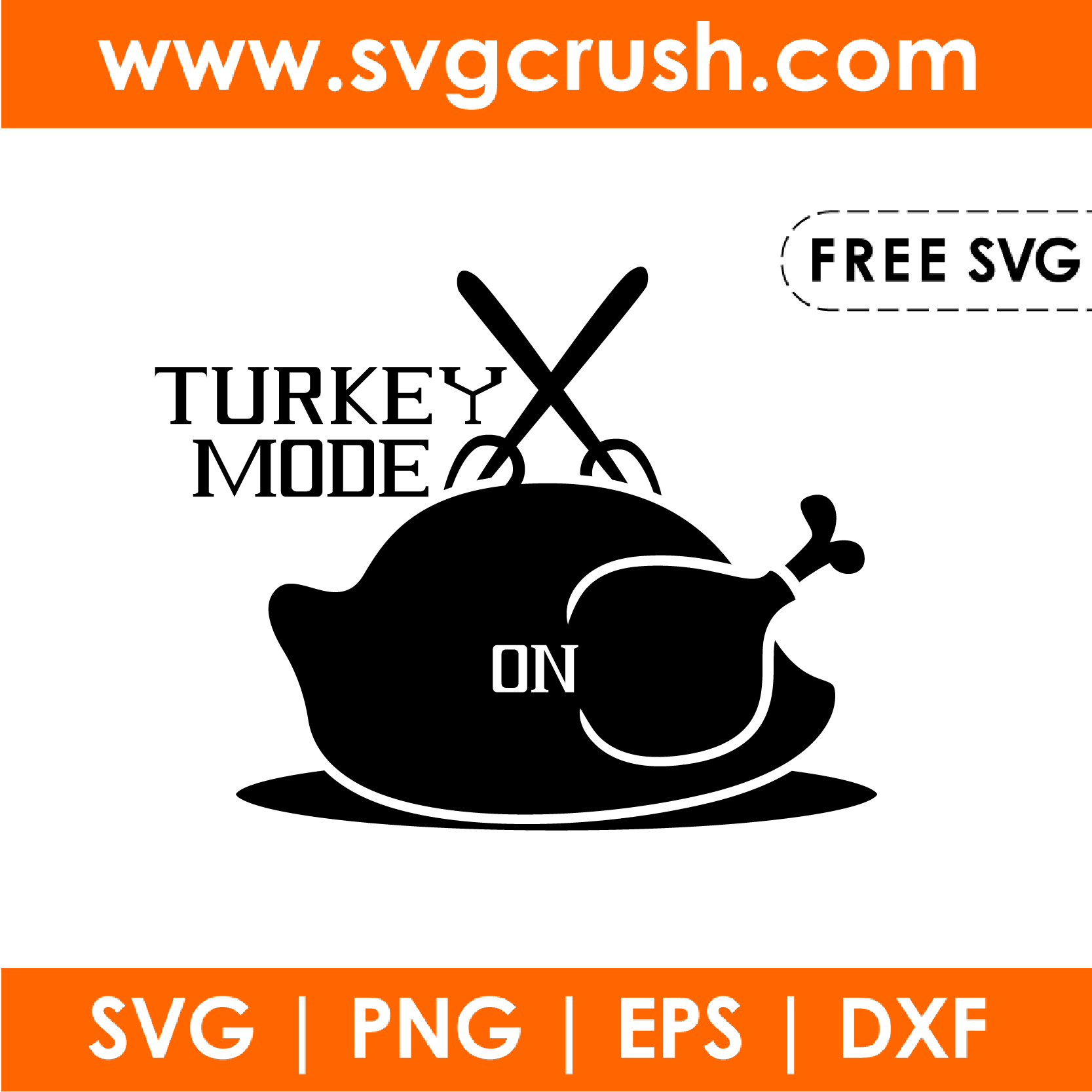 free turkey-mode-on-001 svg