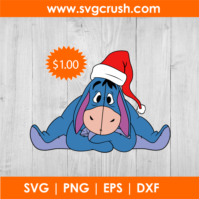 Eyore Christmas SVG