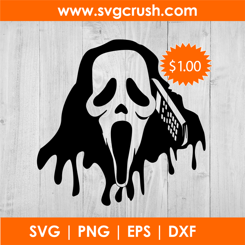 Scream Ghost With Phone SVG